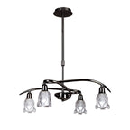 M8622BC/1 Amel Telescopic Convertible To Semi Flush 4 Light Black Chrome