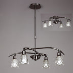 M8622BC/1 Amel Telescopic Convertible To Semi Flush 4 Light Black Chrome