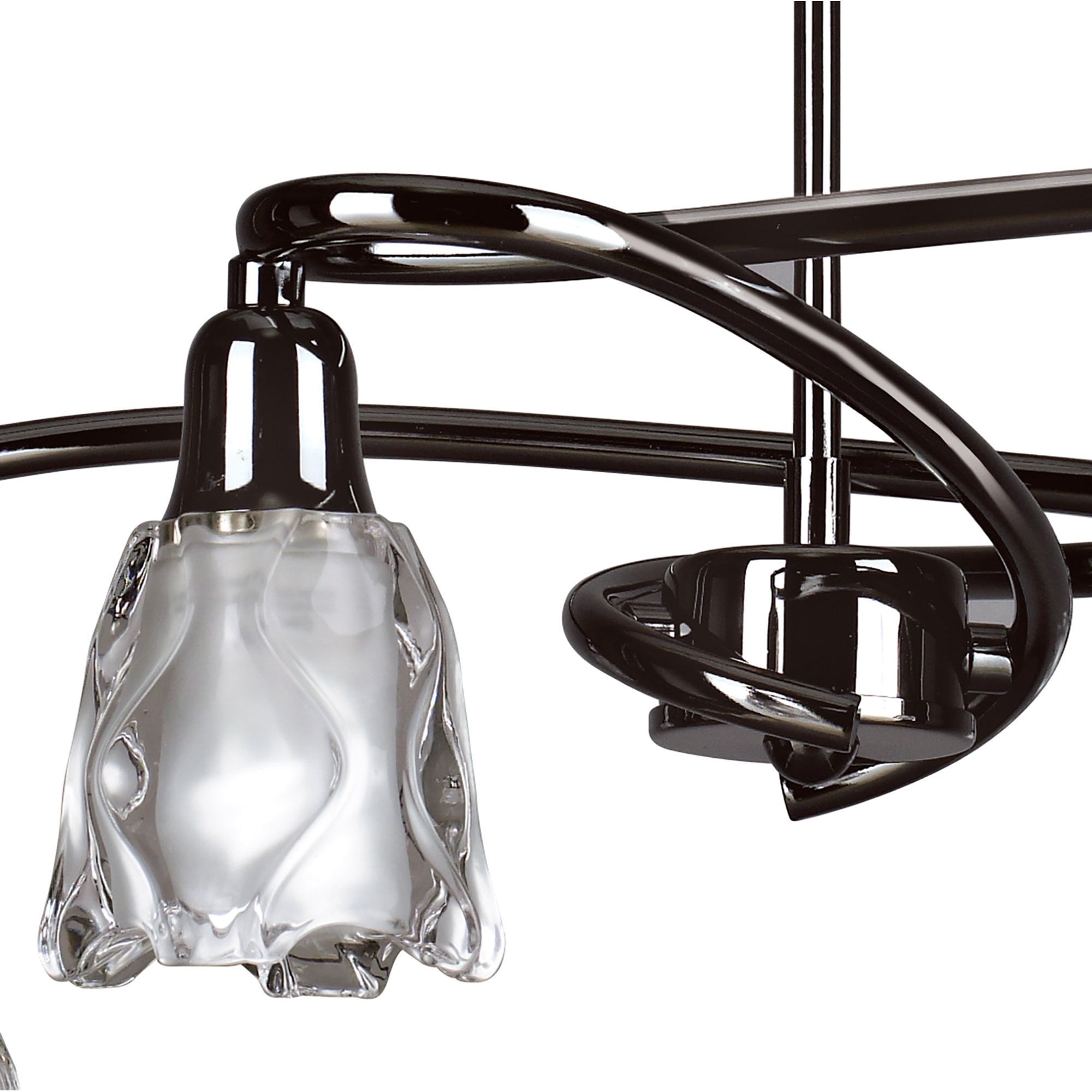 M8622BC/1 Amel Telescopic Convertible To Semi Flush 4 Light Black Chrome