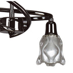 M8622BC/1 Amel Telescopic Convertible To Semi Flush 4 Light Black Chrome