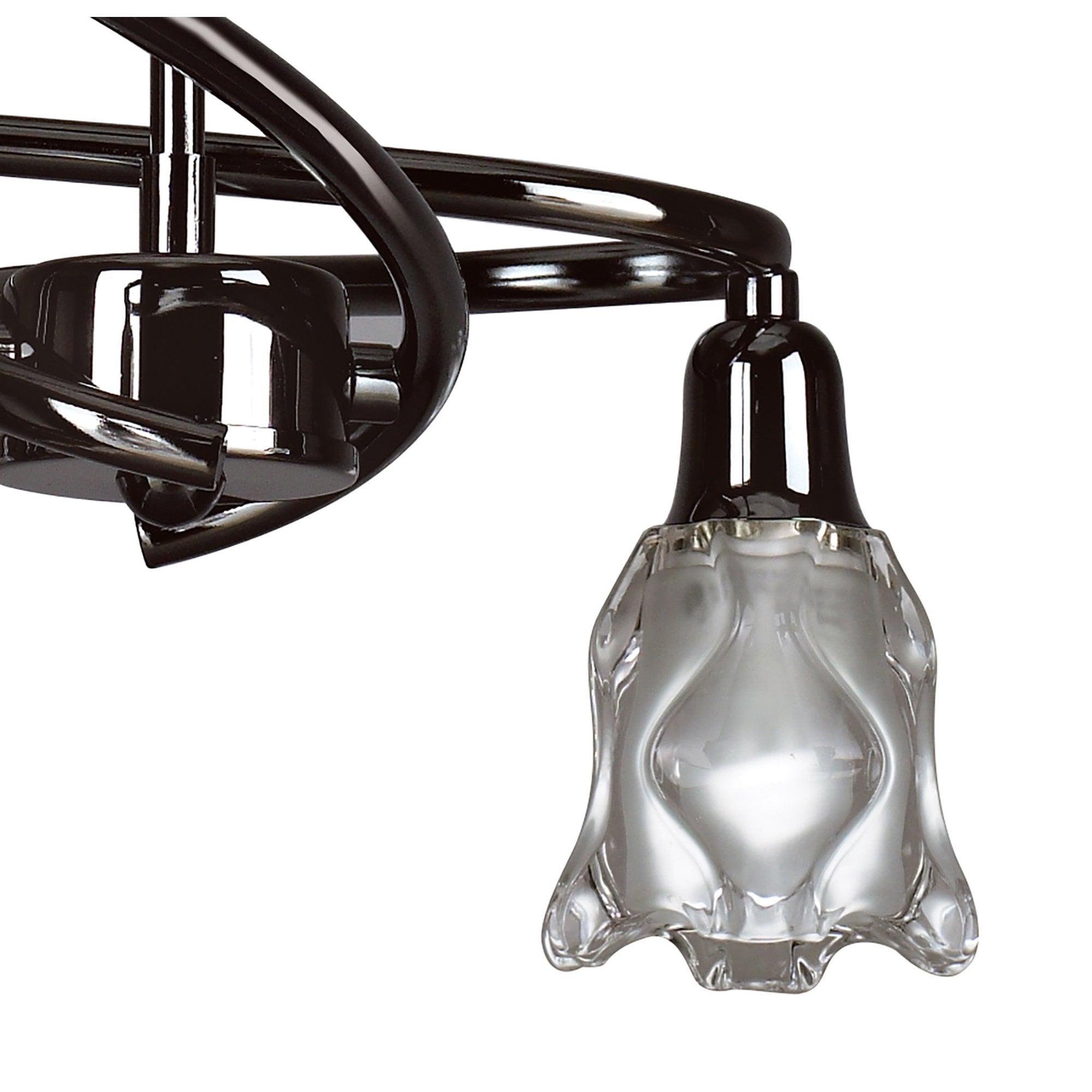 M8622BC/1 Amel Telescopic Convertible To Semi Flush 4 Light Black Chrome