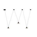 M7311 Antaras 3 Light Linear Pendant 24W LED Black