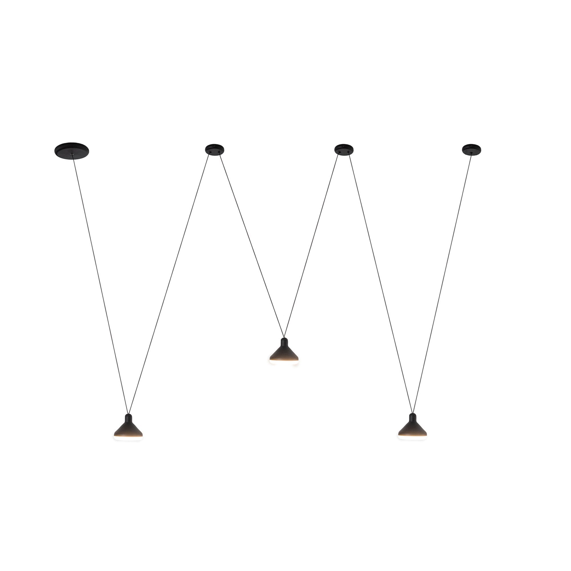 M7311 Antaras 3 Light Linear Pendant 24W LED Black