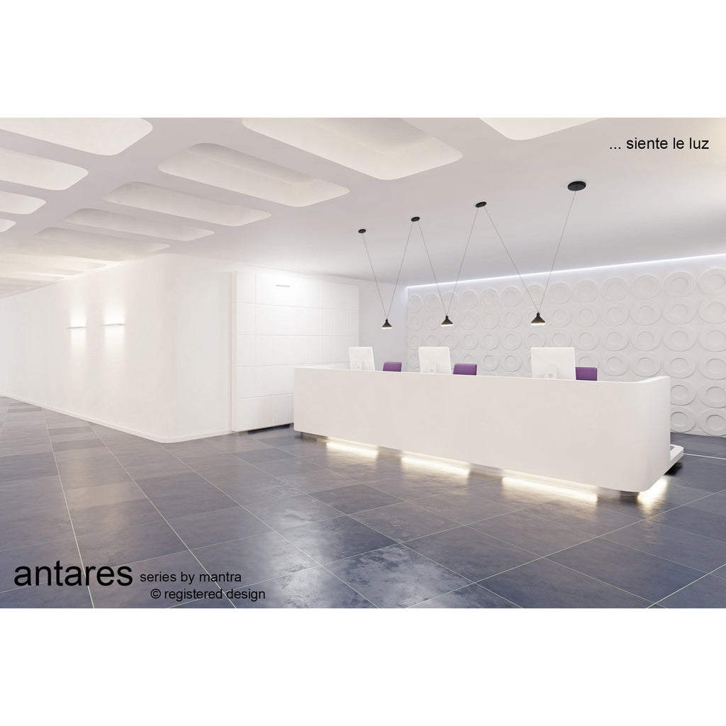 M7311 Antaras 3 Light Linear Pendant 24W LED Black