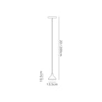 M7310 Antaras 1 Light Pendant 8W LED Black