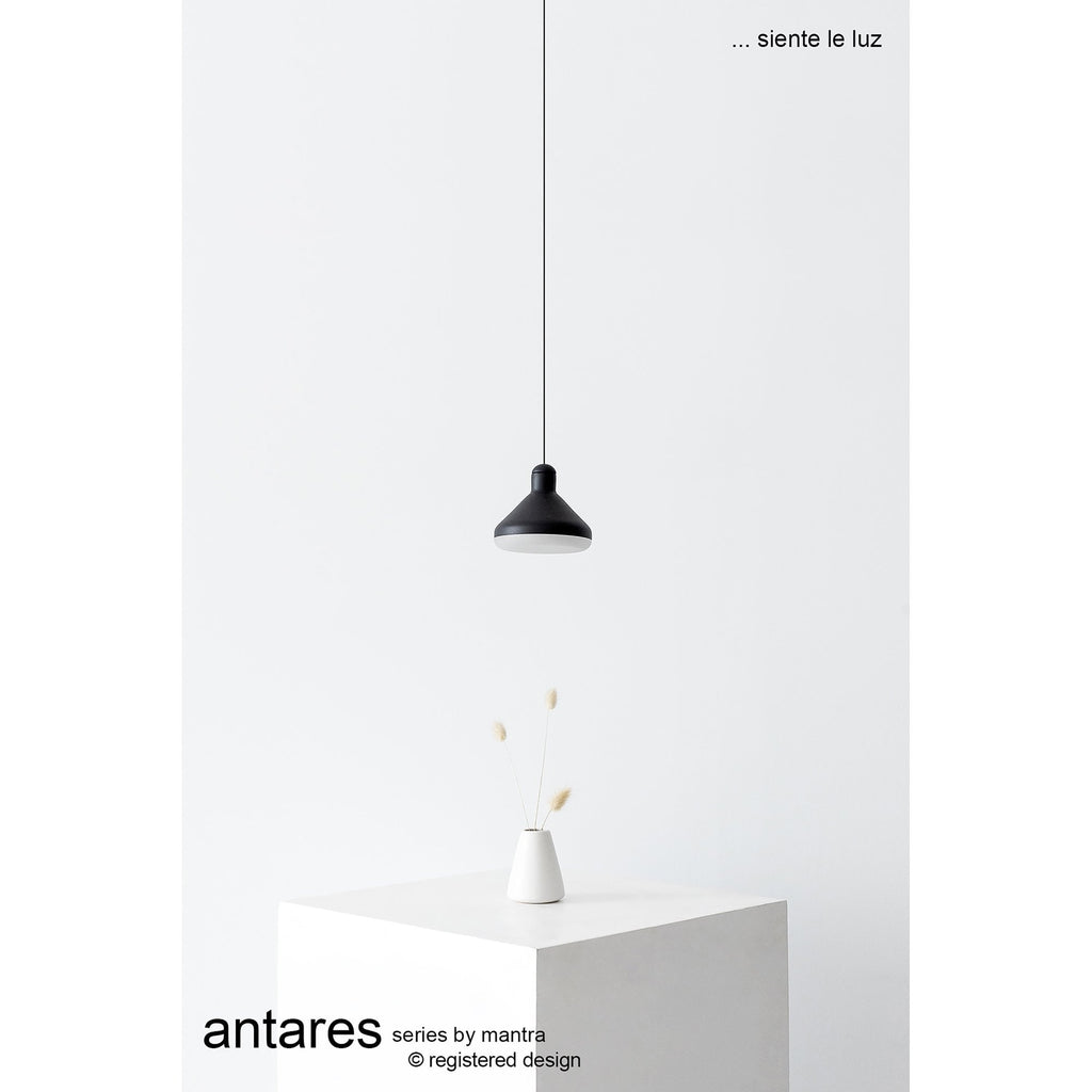 M7310 Antaras 1 Light Pendant 8W LED Black
