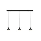 M7312 Antaras 3 Light Linear Bar Pendant 24W LED Black