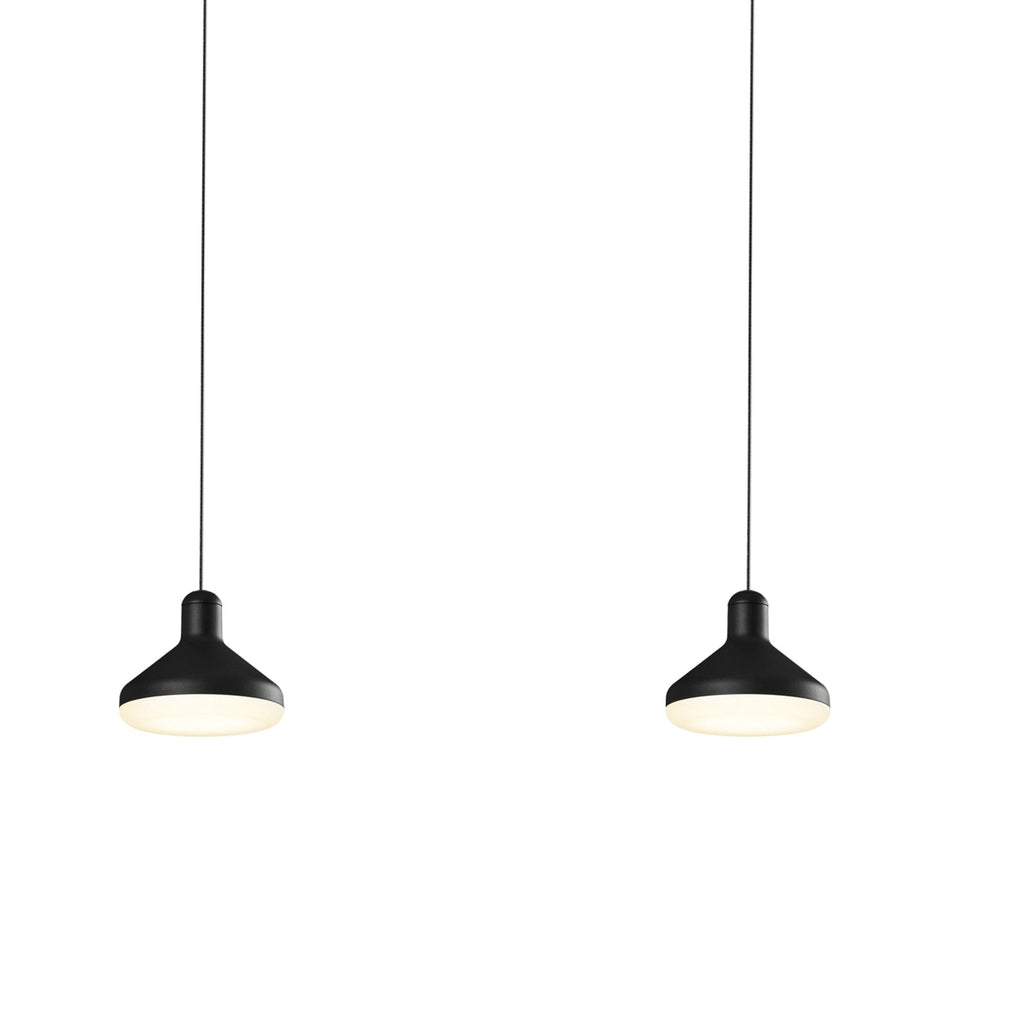 M7312 Antaras 3 Light Linear Bar Pendant 24W LED Black