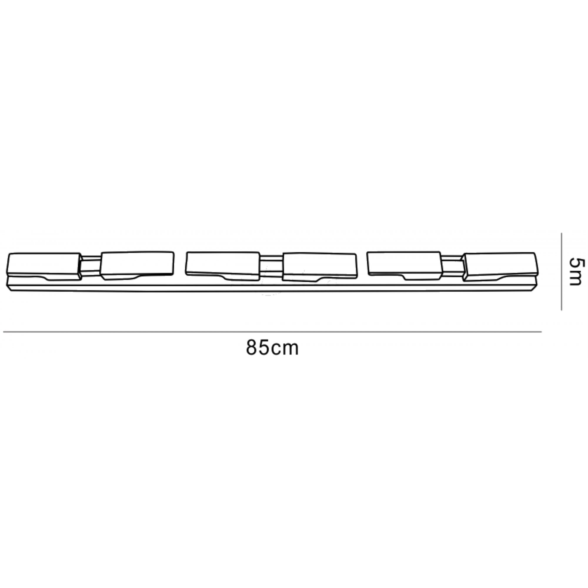 M37008 Arco Linear Ceiling 6 Light G9 Satin Nickel