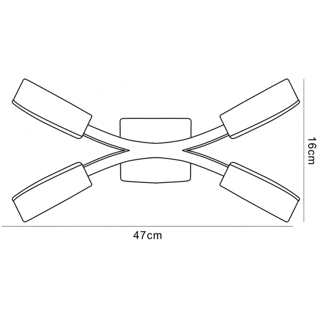 M37004 Arco Ceiling 4 Light G9 Satin Nickel