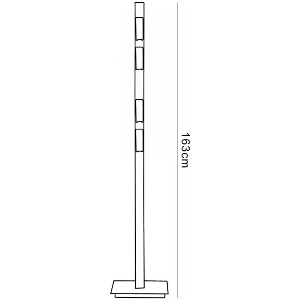 M37011 Arco 4 Light G9 Floor Lamp Satin Nickel