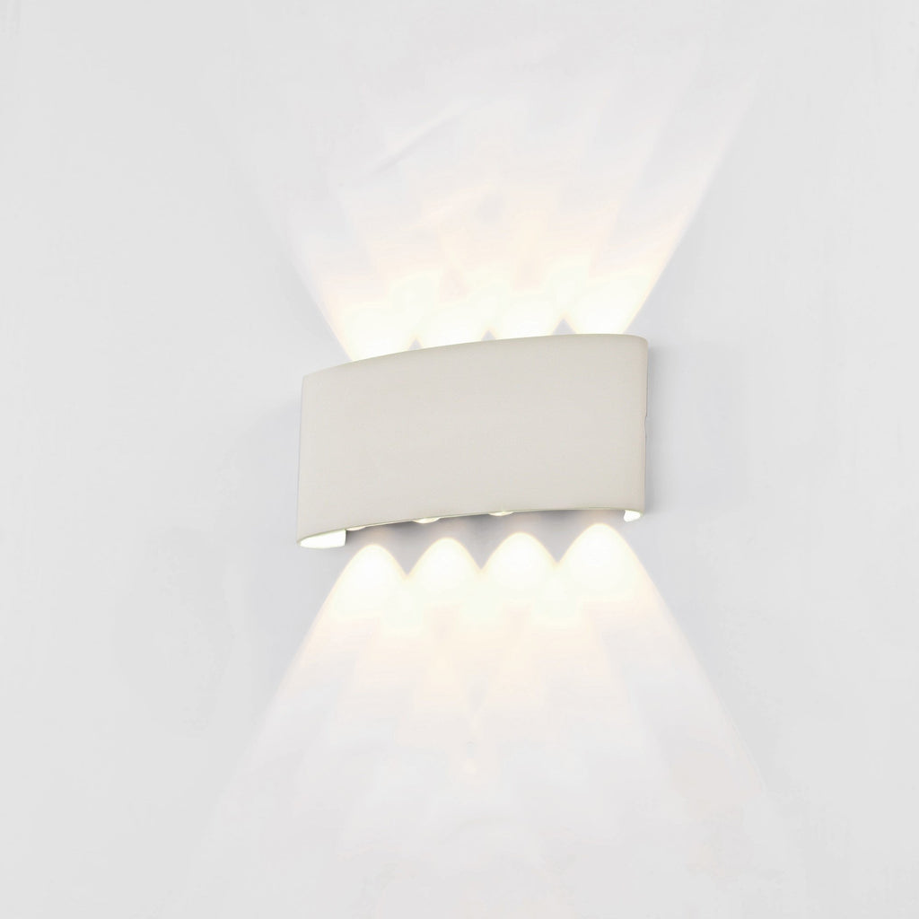 M7814 Arcs Outdoor Wall Lamp 8W LED Sand White