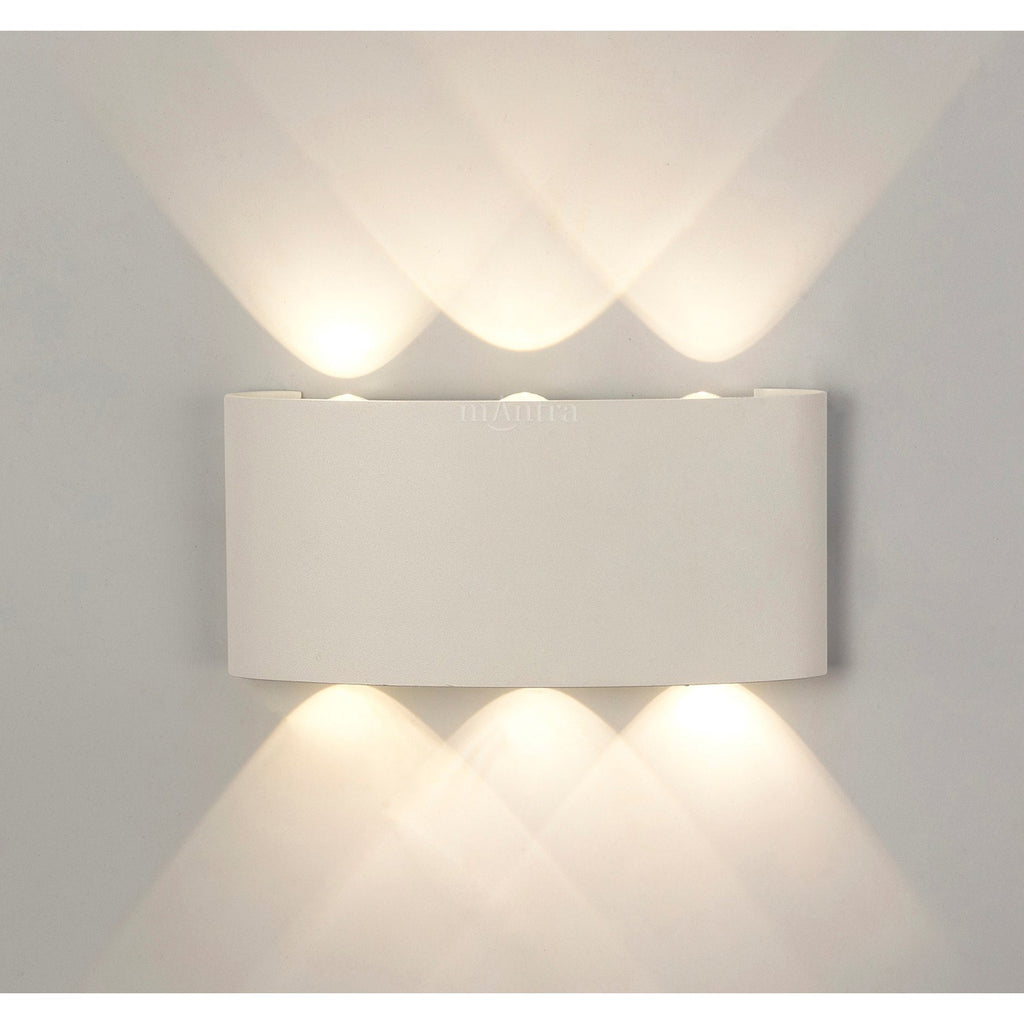 M7814 Arcs Outdoor Wall Lamp 8W LED Sand White