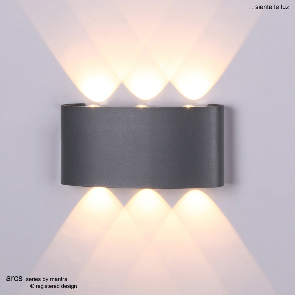 M7813 Arcs Outdoor Wall Lamp 8W LED Anthracite
