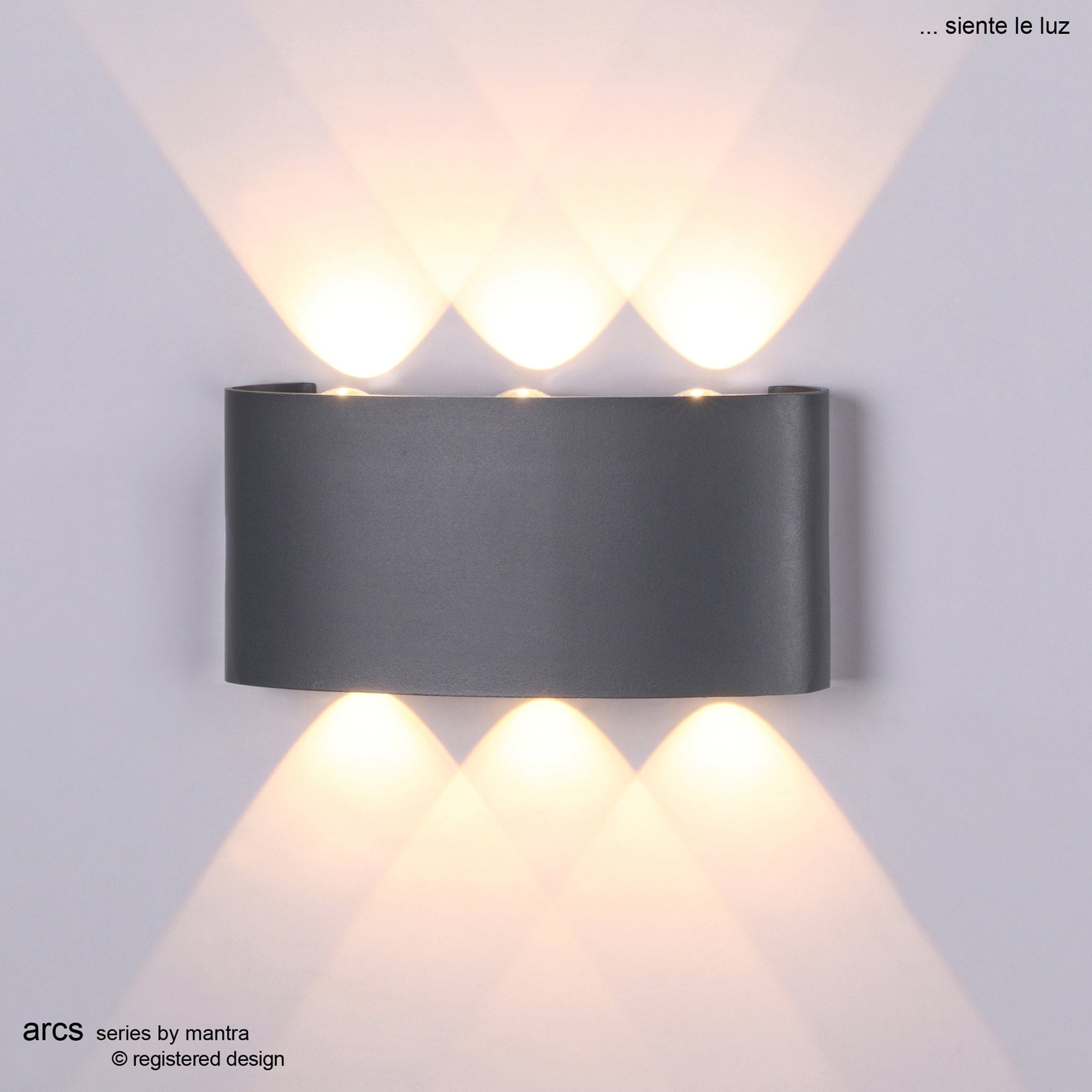 M7813 Arcs Outdoor Wall Lamp 8W LED Anthracite