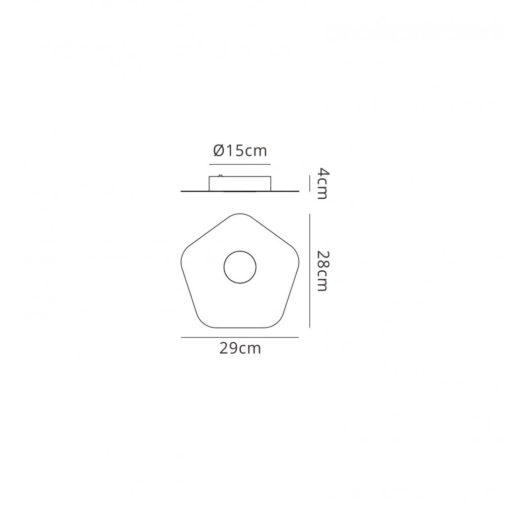 M6644 Area Ceiling 1 Light Sand White