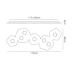 M6640 Area Linear Ceiling 7 Light Sand White