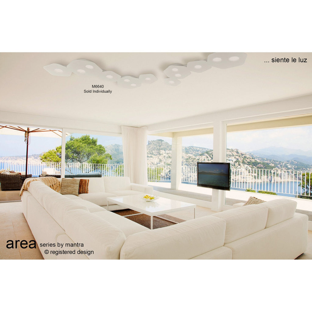 M6640 Area Linear Ceiling 7 Light Sand White