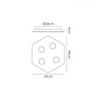 M6642 Area Ceiling 4 Light Sand White