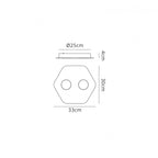 M6643 Area Ceiling 2 Light Sand White