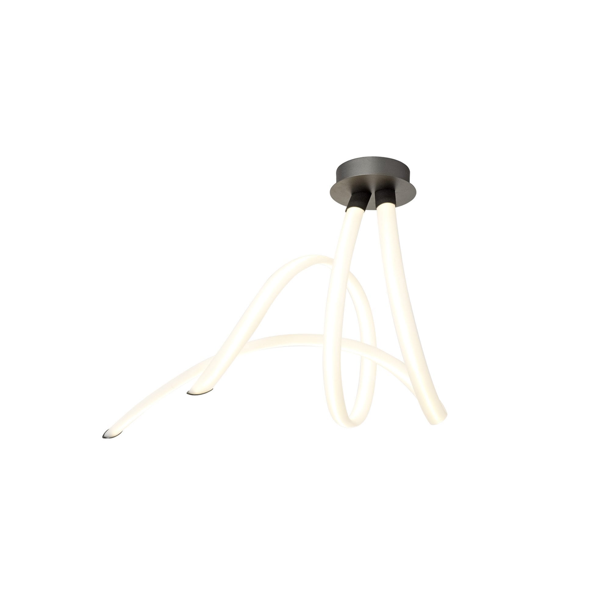 M6792 Armonia Semi Flush Spiral Dimmable 60W LED Titanium/Frosted Acrylic