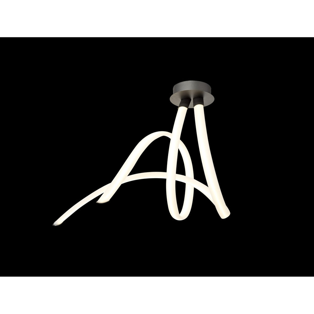 M6792 Armonia Semi Flush Spiral Dimmable 60W LED Titanium/Frosted Acrylic