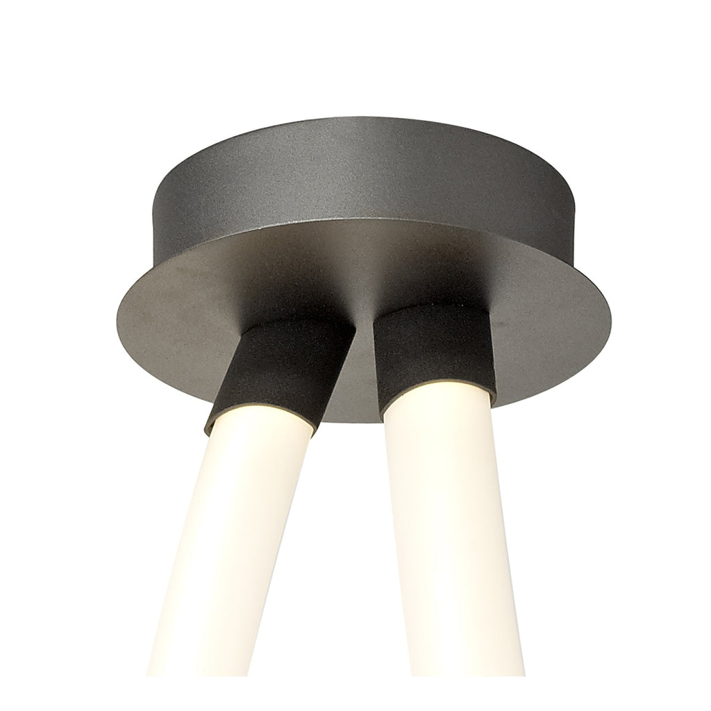 M6792 Armonia Semi Flush Spiral Dimmable 60W LED Titanium/Frosted Acrylic