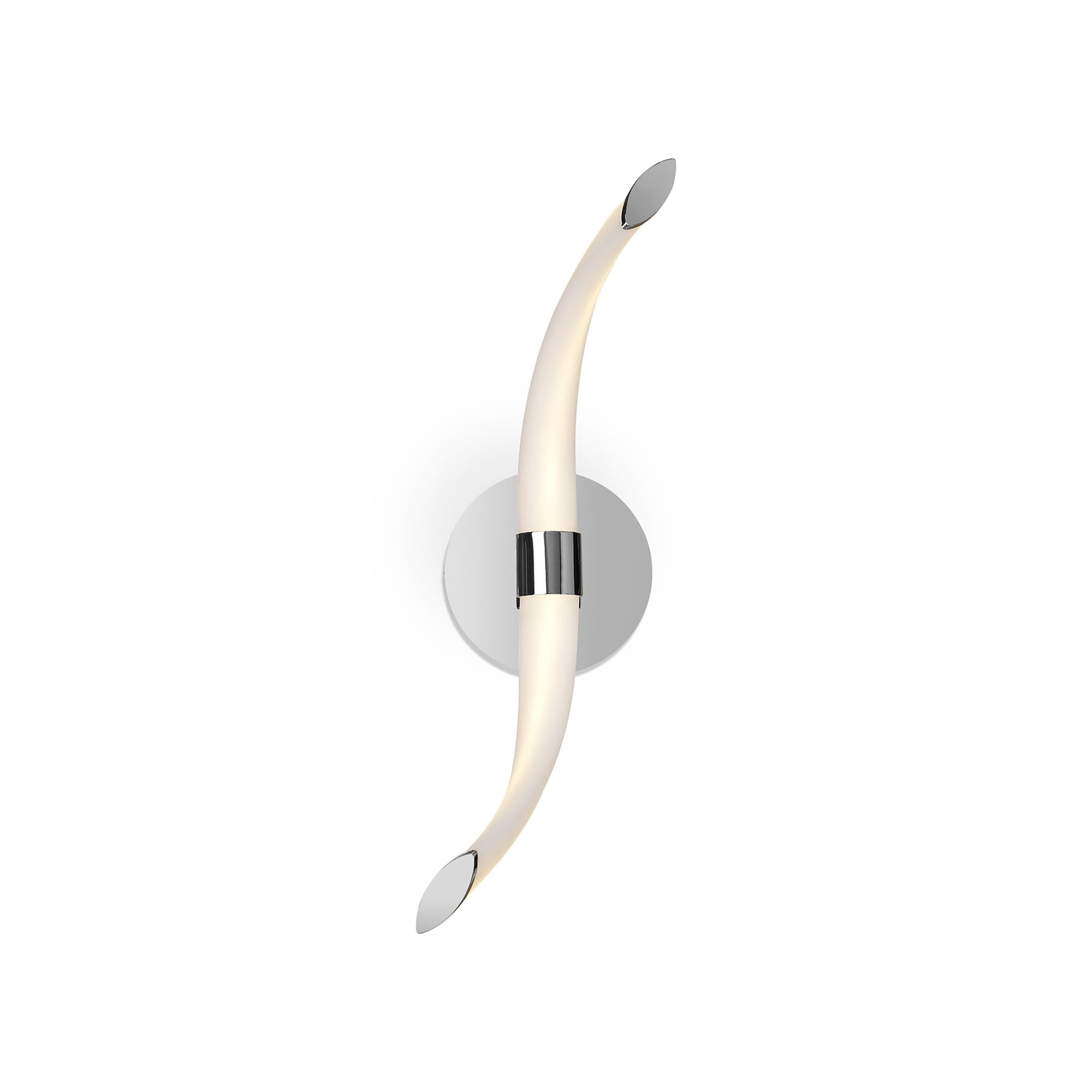 M6727 Armonia Wall Lamp Wave 12W LED Polished Chrome/Frosted Acrylic
