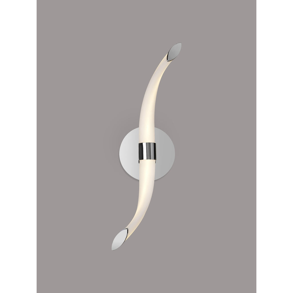 M6727 Armonia Wall Lamp Wave 12W LED Polished Chrome/Frosted Acrylic