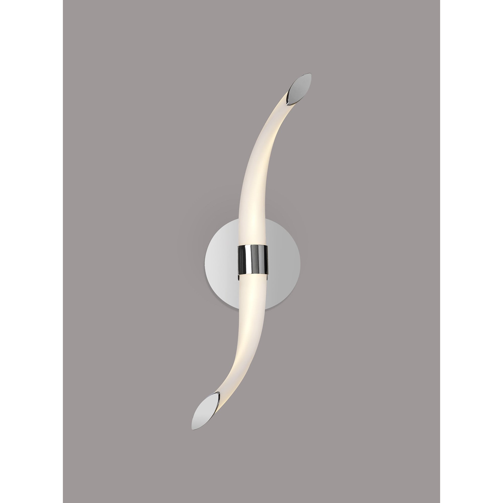 M6727 Armonia Wall Lamp Wave 12W LED Polished Chrome/Frosted Acrylic