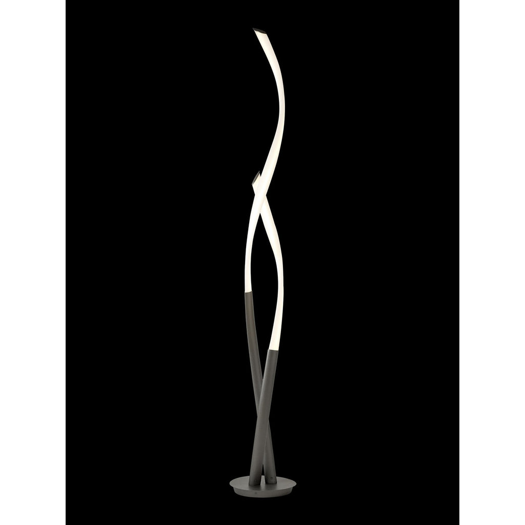 M6800 Armonia Floor Lamp 30W LED Titanium/Frosted Acrylic