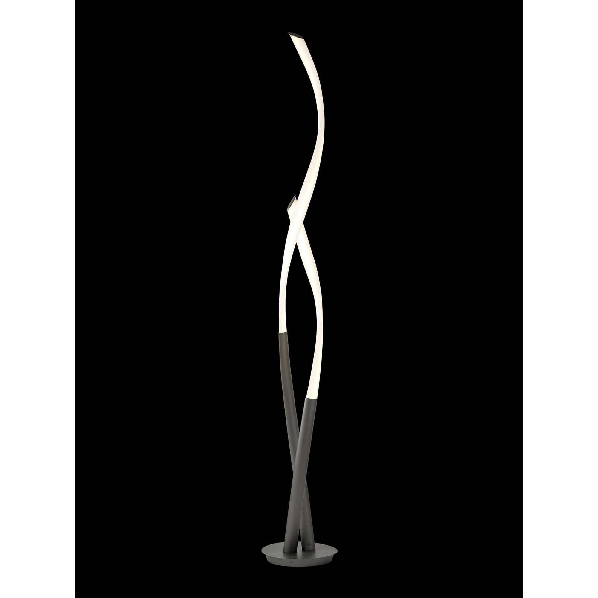 M6800 Armonia Floor Lamp 30W LED Titanium/Frosted Acrylic