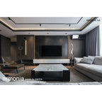M6800 Armonia Floor Lamp 30W LED Titanium/Frosted Acrylic