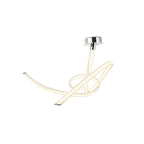 M6721 Armonia Semi Flush Medium Ribbons 60W LED Polished Chrome/Frosted Acrylic