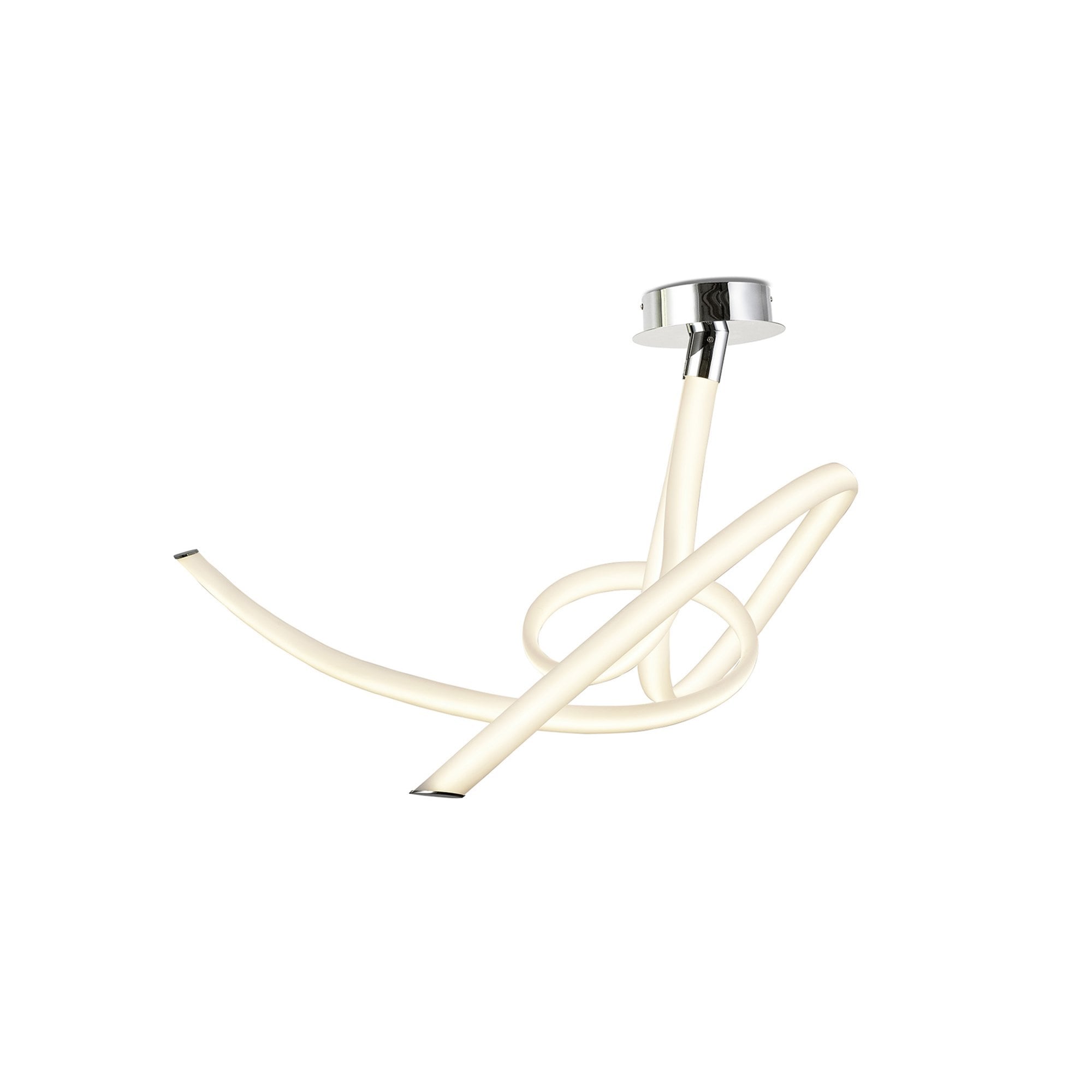 M6721 Armonia Semi Flush Medium Ribbons 60W LED Polished Chrome/Frosted Acrylic