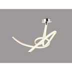 M6721 Armonia Semi Flush Medium Ribbons 60W LED Polished Chrome/Frosted Acrylic