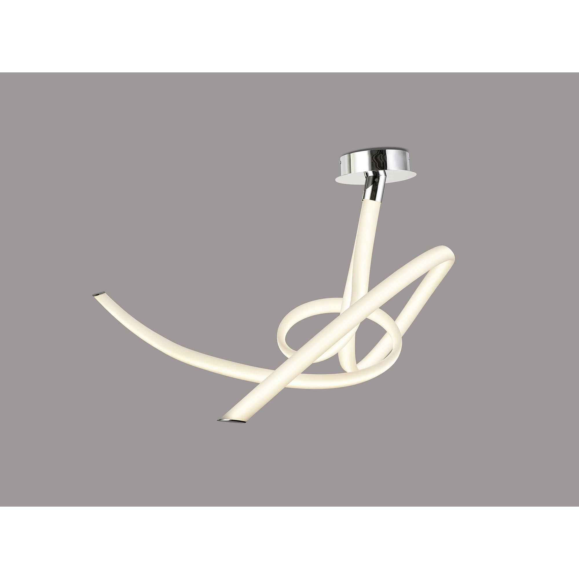 M6721 Armonia Semi Flush Medium Ribbons 60W LED Polished Chrome/Frosted Acrylic