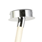 M6721 Armonia Semi Flush Medium Ribbons 60W LED Polished Chrome/Frosted Acrylic
