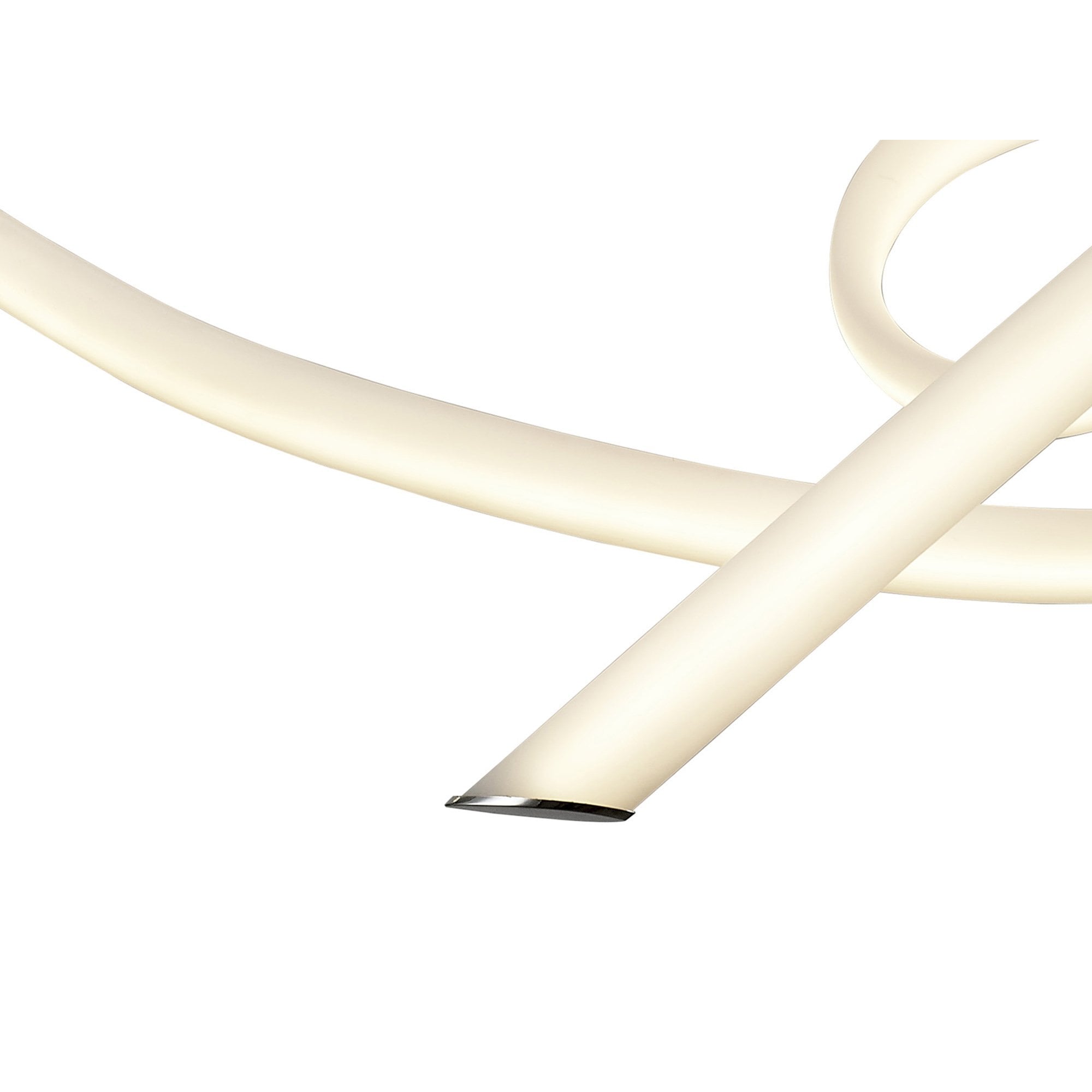 M6721 Armonia Semi Flush Medium Ribbons 60W LED Polished Chrome/Frosted Acrylic
