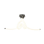 M6793 Armonia Semi Flush Bow Dimmable 50W LED Titanium Frosted Acrylic