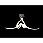 M6793 Armonia Semi Flush Bow Dimmable 50W LED Titanium Frosted Acrylic