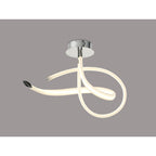 M6731 Armonia Semi Flush Curl 40W LED Polished Chrome/Frosted Acrylic