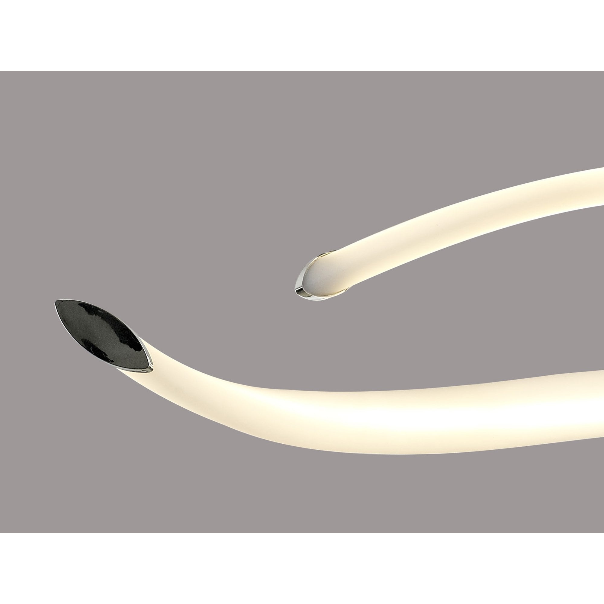 M6731 Armonia Semi Flush Curl 40W LED Polished Chrome/Frosted Acrylic