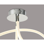 M6731 Armonia Semi Flush Curl 40W LED Polished Chrome/Frosted Acrylic