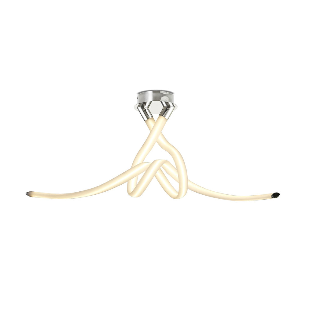 M6723 Armonia Semi Flush Bow 50W LED Polished Chrome Frosted Acrylic