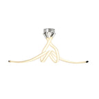 M6723 Armonia Semi Flush Bow 50W LED Polished Chrome Frosted Acrylic