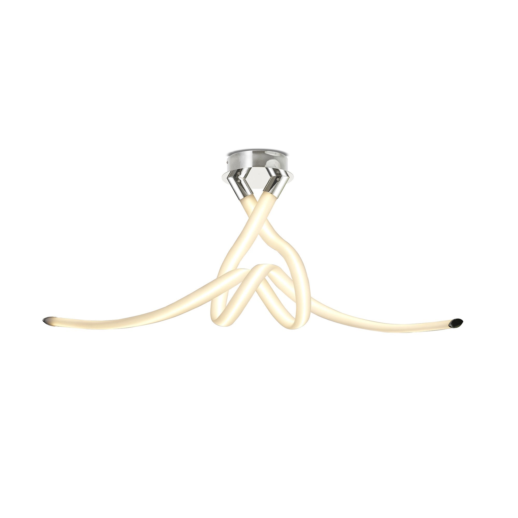 M6723 Armonia Semi Flush Bow 50W LED Polished Chrome Frosted Acrylic