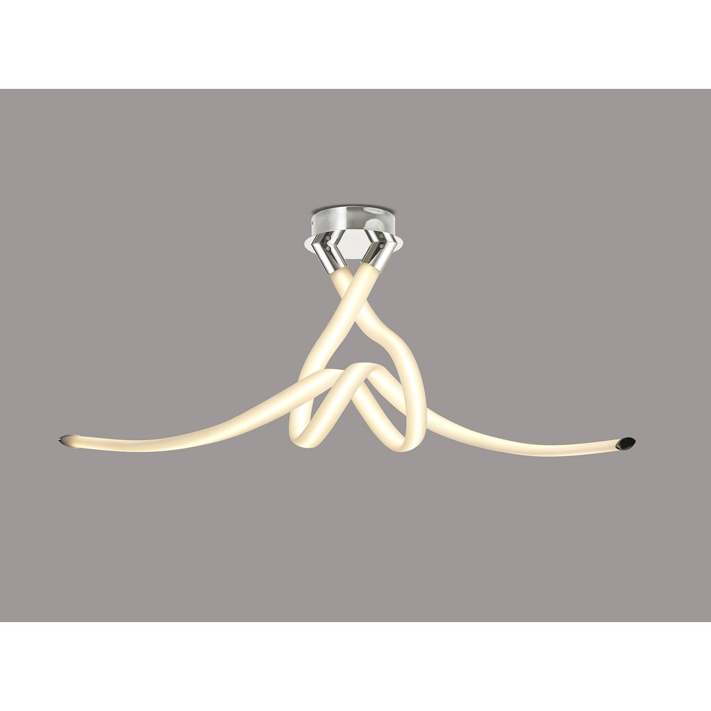 M6723 Armonia Semi Flush Bow 50W LED Polished Chrome Frosted Acrylic