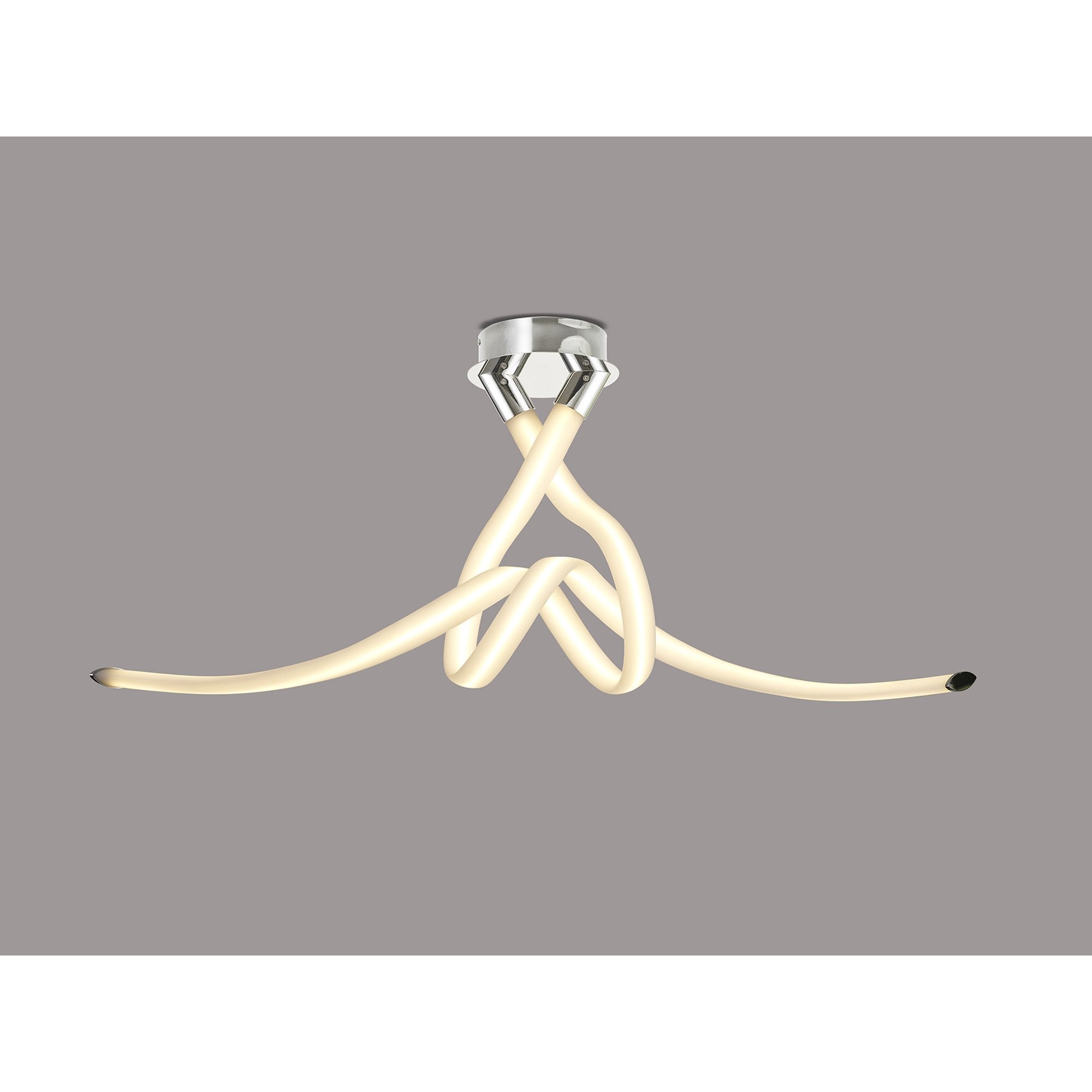 M6723 Armonia Semi Flush Bow 50W LED Polished Chrome Frosted Acrylic