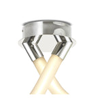 M6723 Armonia Semi Flush Bow 50W LED Polished Chrome Frosted Acrylic